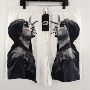 Death Row Records Snoop Dogg Graphic Shorts White Mens 4XL 4DR10508 NWT